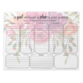 floral weekly planner note note persoonlijke quote notitieblok (Voorkant)