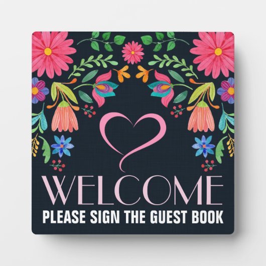 Floral Welcome Plaque Fotoplaat (Voorkant)