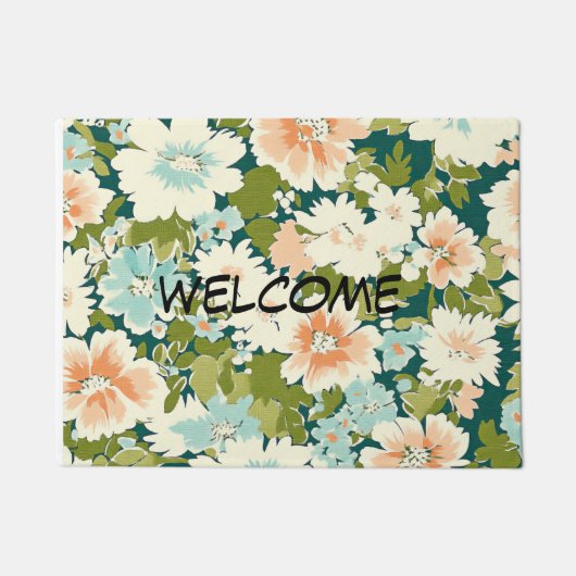 Floral Welkom Doormat Deurmat (Voorkant)
