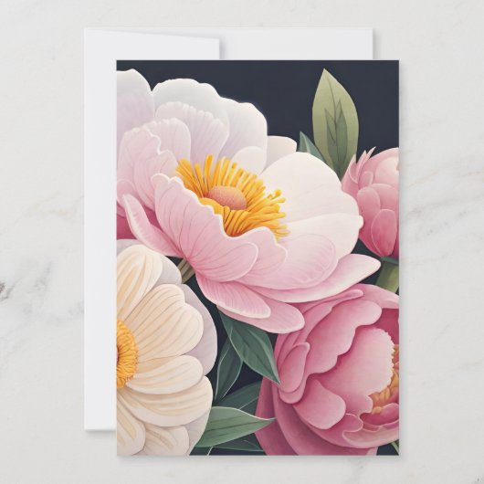 Floral wenskaart bedankkaart (Voorkant)