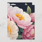 Floral wenskaart bedankkaart (Voorkant / Achterkant)