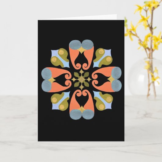 Floral Wenskaart Kaart (Gele Bloem)