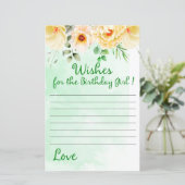 Floral wenst het verjaardagsmeisje (Staand voorkant)