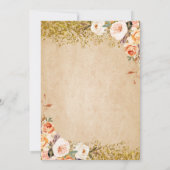 Floral Western Cowgirl Invitation d'anniversaire (Dos)