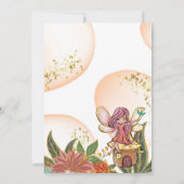 Floral Whimsical Enchanted Fairy Ladybug Deer Kaart (Achterkant)