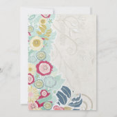 Floral Whimsy bruiloft Kaart (Achterkant)
