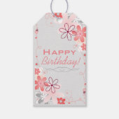 Floral Whimsy Verjaardagscadeau Labels Cadeaulabel (Voorkant)