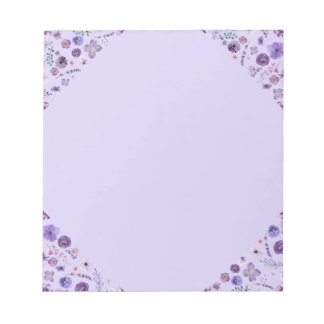 Floral Whisper Notitieblok - Zachte Lavendel Seren