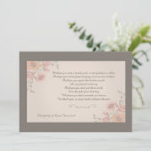 Floral Whispers Bereavement Hartelijk dank Bedankkaart (Staand voorkant)