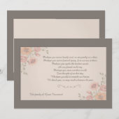 Floral Whispers Bereavement Hartelijk dank Bedankkaart (Voorkant / Achterkant)