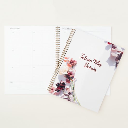 Floral white bruiloft Planner (Display)
