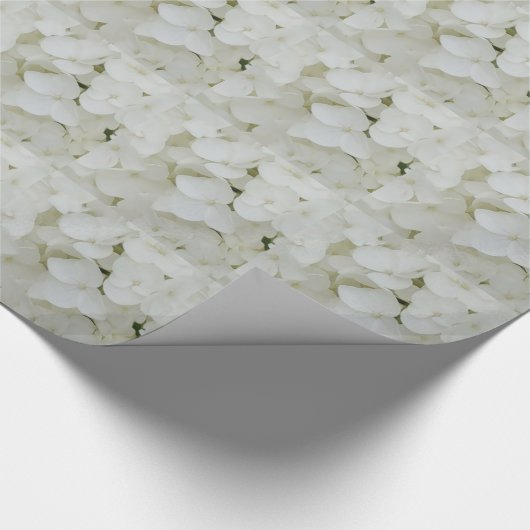 Floral White Elegant Blossom Cadeaupapier (Hoek)