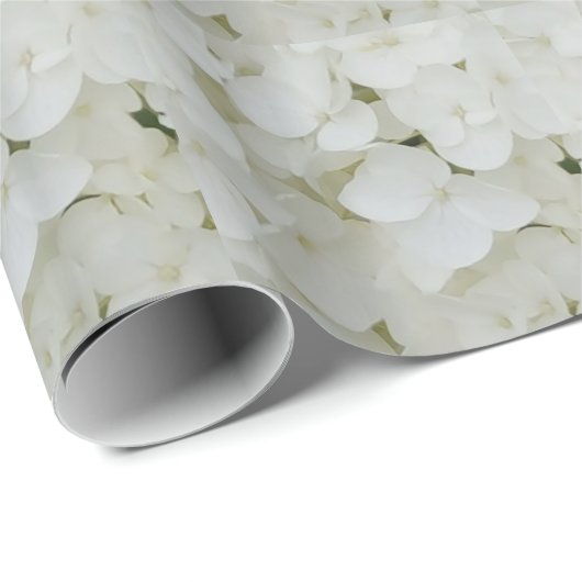 Floral White Elegant Blossom Cadeaupapier (Rol Hoek)