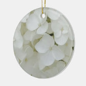 Floral White Elegant Blossom Keramisch Ornament (Links)