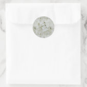 Floral White Elegant Blossom Ronde Sticker (Tas)