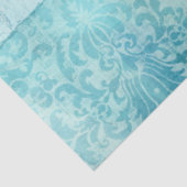 Floral White Hydrangea Blue Butterfly  Art Tissuepapier (Detail)