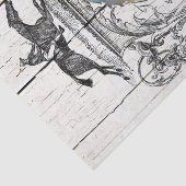 Floral White Leghorn Chickens Tissuepapier (Detail)