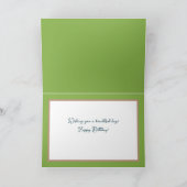  Floral White Orchid Flower Bouquet Birthday Kaart (Binnen)