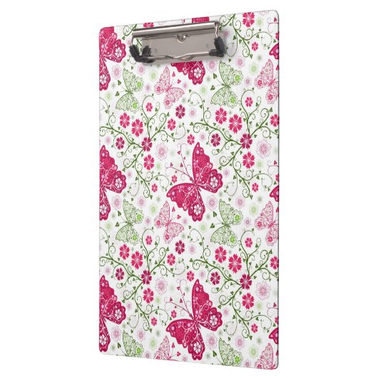 Floral White Pattern Klembord (Links)