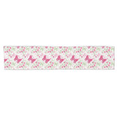 Floral White Pattern Korte Tafelloper (Horizontaal)