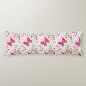 Floral White Pattern Lichaamskussen (Voorkant)