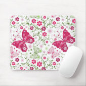 Floral White Pattern Muismat (Met muis)