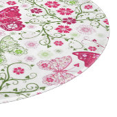 Floral White Pattern Snijplank (Hoek)
