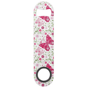 Floral White Pattern Speed Flessenopener