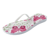 Floral White Pattern Teenslippers (Schuin)