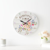 Floral White Pine Grote Klok (Huis)