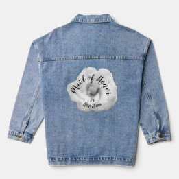 Floral White Rose Moeder van de bruid huwelijksges Denim Jacket