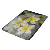 Floral White Yellow Plumeria Badmat (Gekanteld)