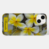 Floral White Yellow Plumeria Case-Mate iPhone Case (Achterkant (horizontaal))
