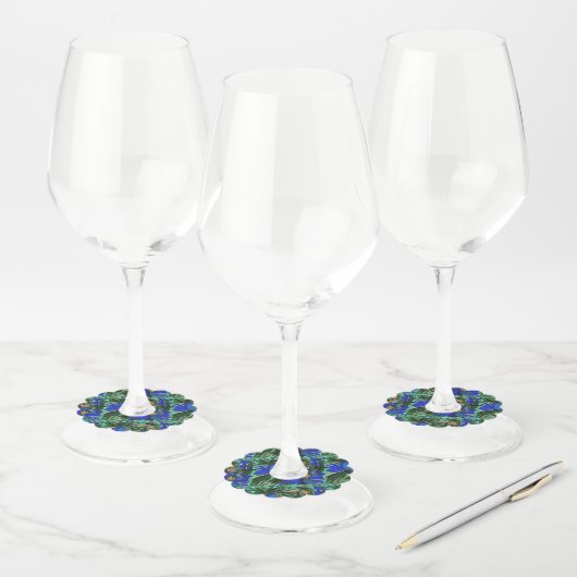 Floral Wijnglaslabel (Set)