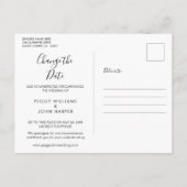 Floral Wijzig de datum Uitgesteld Geannuleerde fot Aankondigingskaart (Achterkant)