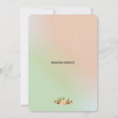  Floral Wildbloemen met bruiloft Website Kaart (Achterkant)