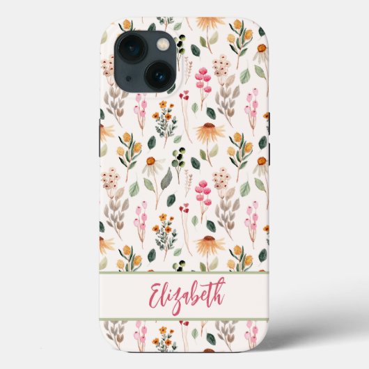 Floral wilde bloemen Case-Mate iPhone case (Achterkant)