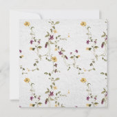 Floral Wildflower Arch Script-Baby shower Kaart (Achterkant)