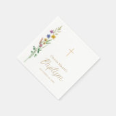 Floral Wildflower Baptism Servet (Hoek)