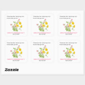 Floral Wildflower Customer Hartelijk dank Vierkante Sticker (Vel)