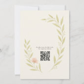 Floral Wildflower QR Code Bridal Shower Kaart (Achterkant)