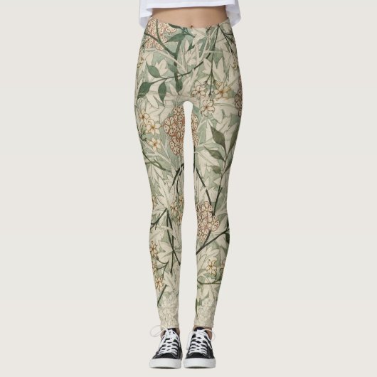 Floral William Morris Medway Leggings Motifs (Devant)