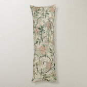 Floral William Morris Medway Pattern. Lichaamskussen (Achterkant (Verticaal))
