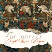 Floral William Morris Style Unicorn Tissuepapier