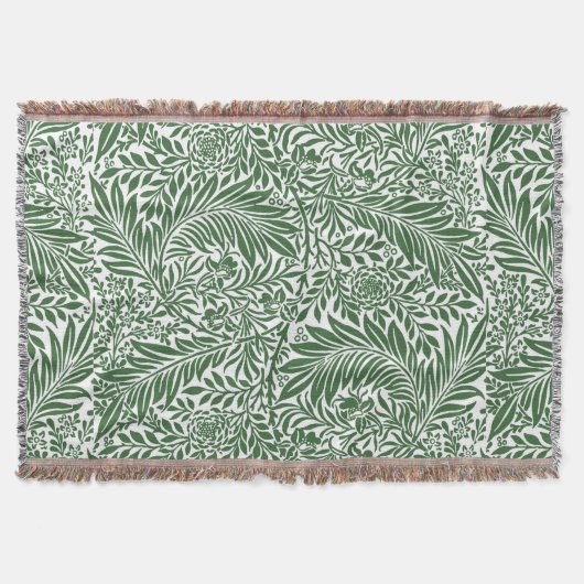  Floral William Morris Willow Bough Green Deken (Voorkant)