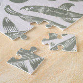 Floral William Morris Willow Bough Green J Legpuzzel (Zijkant)