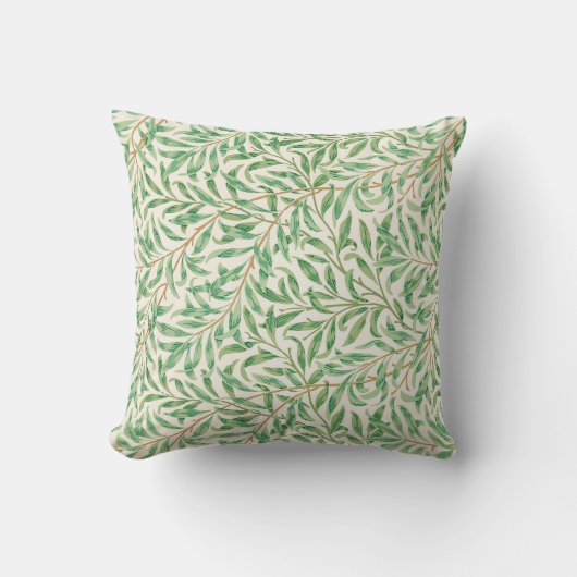  Floral William Morris Willow Bough Green Kussen (Voorkant)