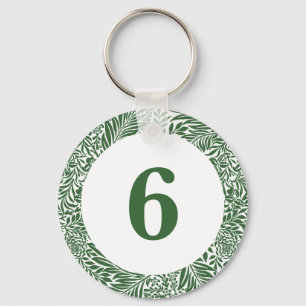  Floral William Morris Willow Bough Green Sleutelhanger