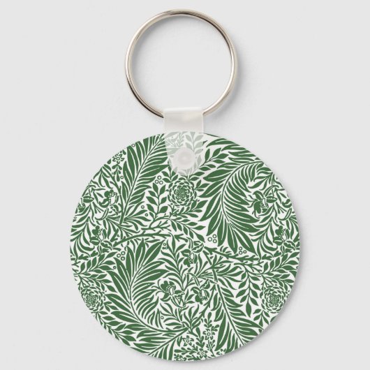 Floral William Morris Willow Bough Green Sleutelhanger (Achterkant)