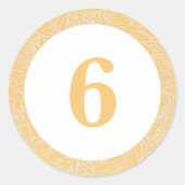  Floral William Morris Willow Bough Yellow Ronde Sticker (Voorkant)